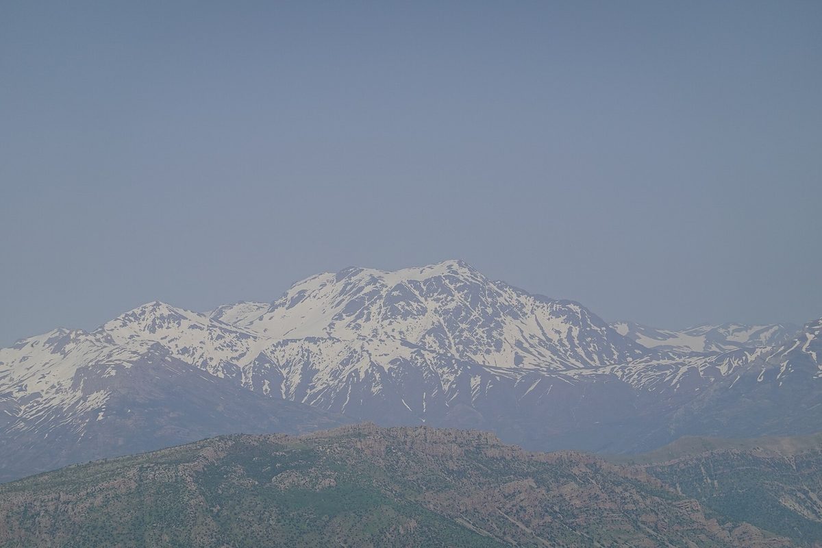 Snow lingering on Halgurd mountain in late April - spring is the best time to visit Iraq's Kurdish mountains