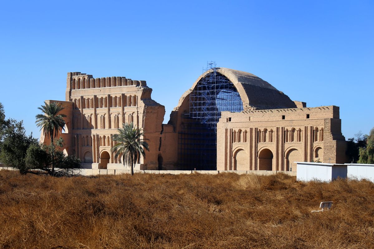 The great brick arch of Taq Kasra at Ctesiphon, an easy day trip from Baghdad