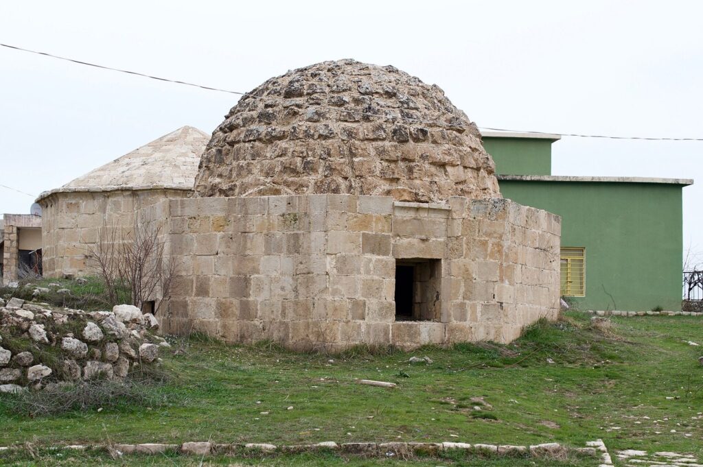A domed stone tomb in the royal graveyard at Amedi