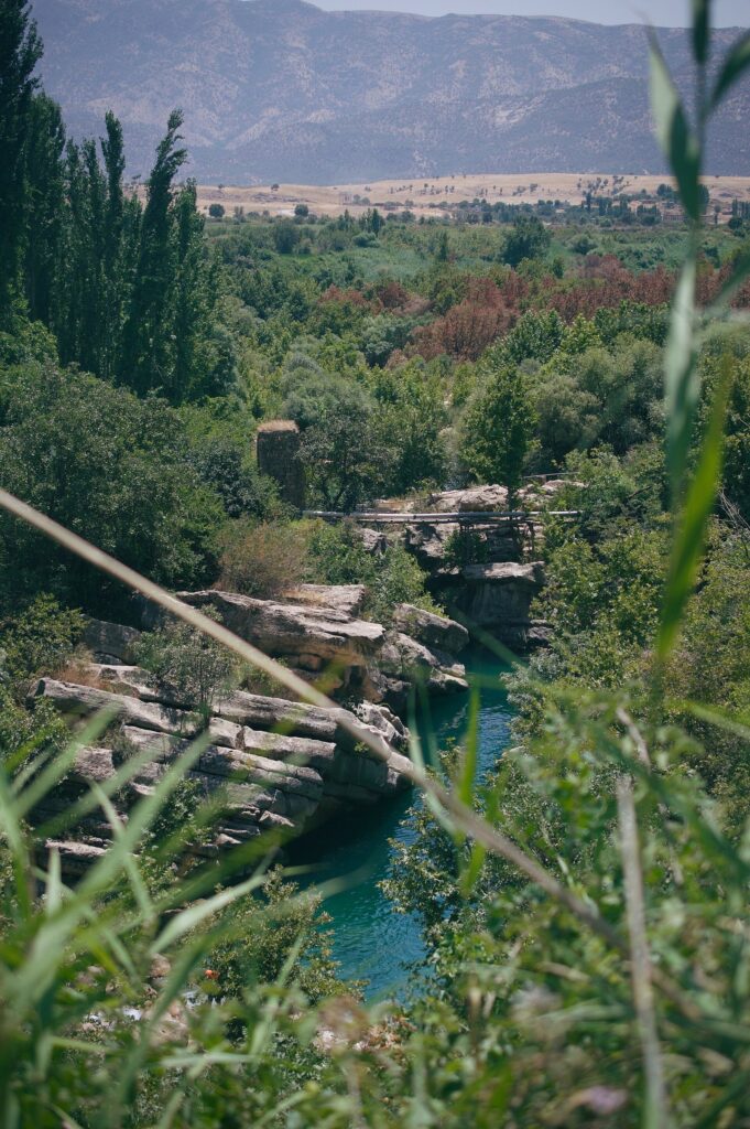Hiking along a river gorge in Duhok governorate, Kurdistan