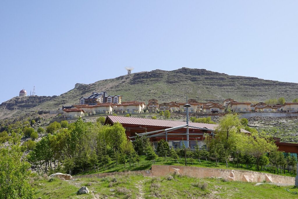 Korek Mountain Resort villas and hotel buildings on the upper slopes of the mountain
