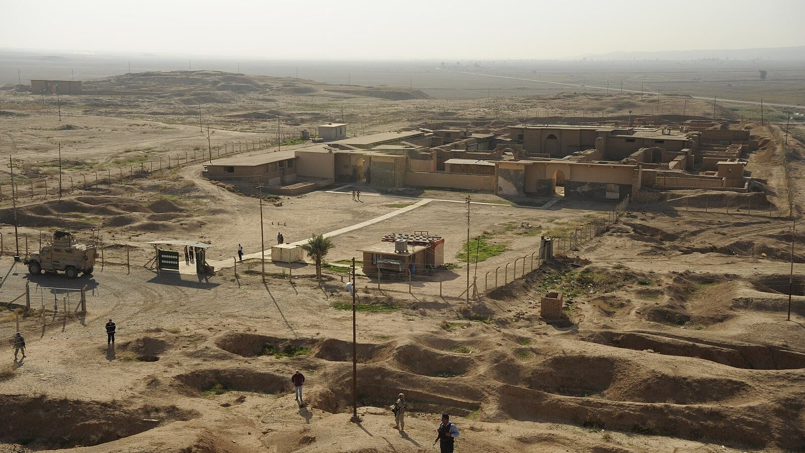 Overall view of the excavated Northwest Palace at Nimrud in the Assyrian heartland south of Mosul, Iraq
